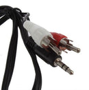 3.5mm Jack to 2 RCA Split AUX Cable For Home Theater MP3 Headphone DVD Speaker