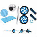 Dual ABS Abdominal Wheel AB Roller Exercise Fitness Equipment Workout GYM