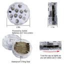 3 Pack Submersible LED Lights with 3x Remote Control Underwater 10-LED RGBW