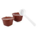 4Pcs Reutilisables Espresso Coffee Capsule Filters With 2 Spoons for Dolce
