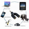 3.5mm Extension Earphone Audio Splitter 1 Male to 2 Female Adapter (Black)