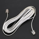 White 6P2C RJ11 Long 6m (20 ft) Phone Extension Cord RJ11 White RJ11 6P2C m N9E5