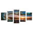 Waves 5D DIY Full Round Drill Diamond 5 Pieces Painting Mosaic Needlework