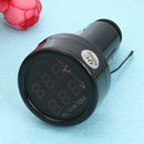 Car Charger 2.1A Phone Charger 12V/24V Digital Voltmeter Thermometer (Red) A