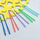 50 PCS 7cm Plastic Crochet Hooks Knitting Needles Set Random Color Y3B4