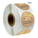 500pack/roll Round Thank You Stickers Round Handmade Food Gift DIY Gifts Labels