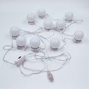 10pcs Makeup Mirror Vanity LED Soft Light Bulbs Kit Cosmetic Lighting White Set