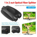 1 to 2 Splitter Optical Fiber Adapter Cable for Toslink Digital Audio Cable