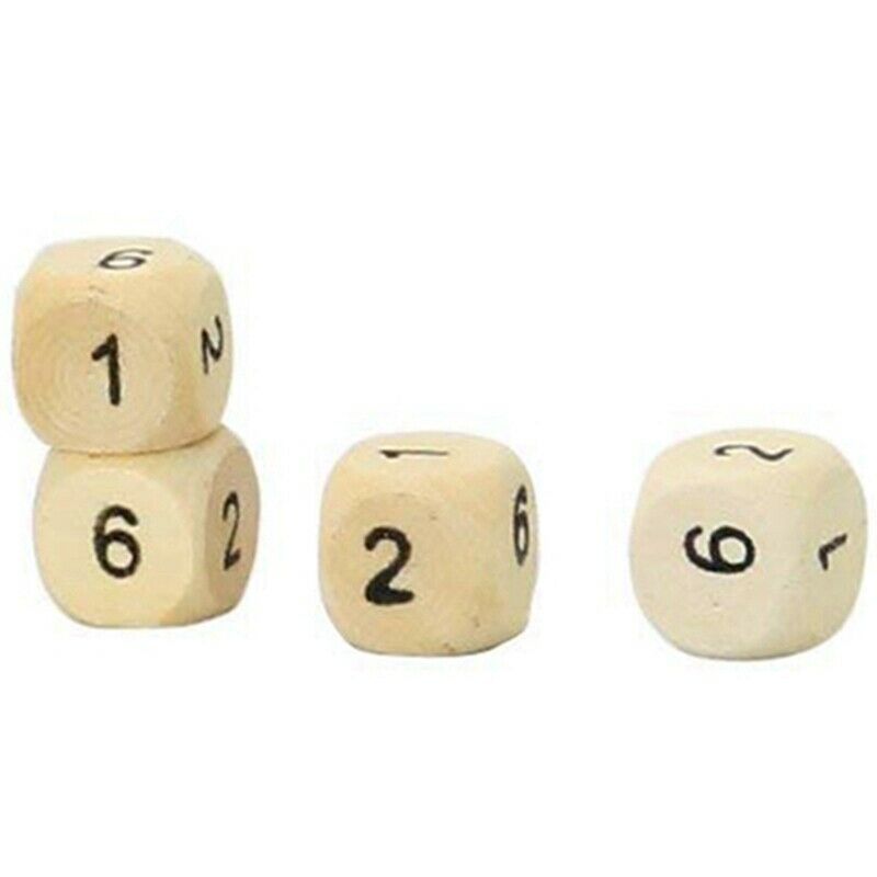 54 Pieces Wooden Block Stacking Game with Numbers and Dice E2J2