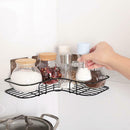 Bathroom Perforated Storage Corner Shelf Bathroom Toilet Shelf Suction New
