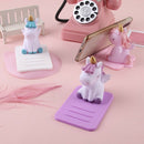 Anti-skid Phone Holder Rubber Cell Phone Stand Smartphone Dock White/Purple