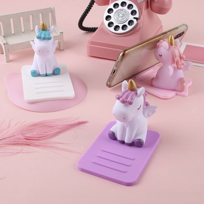 Anti-skid Phone Holder Rubber Cell Phone Stand Smartphone Dock White/Purple