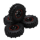 4Pcs 1.9 Inch 10MM 1/10 Scale Tires with Wheel Rim for 1/10 D90 SCX10 CC01