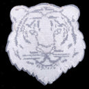 Reversible Sequin Embroidered Animal Tiger Patches Applique Sew on Clothing