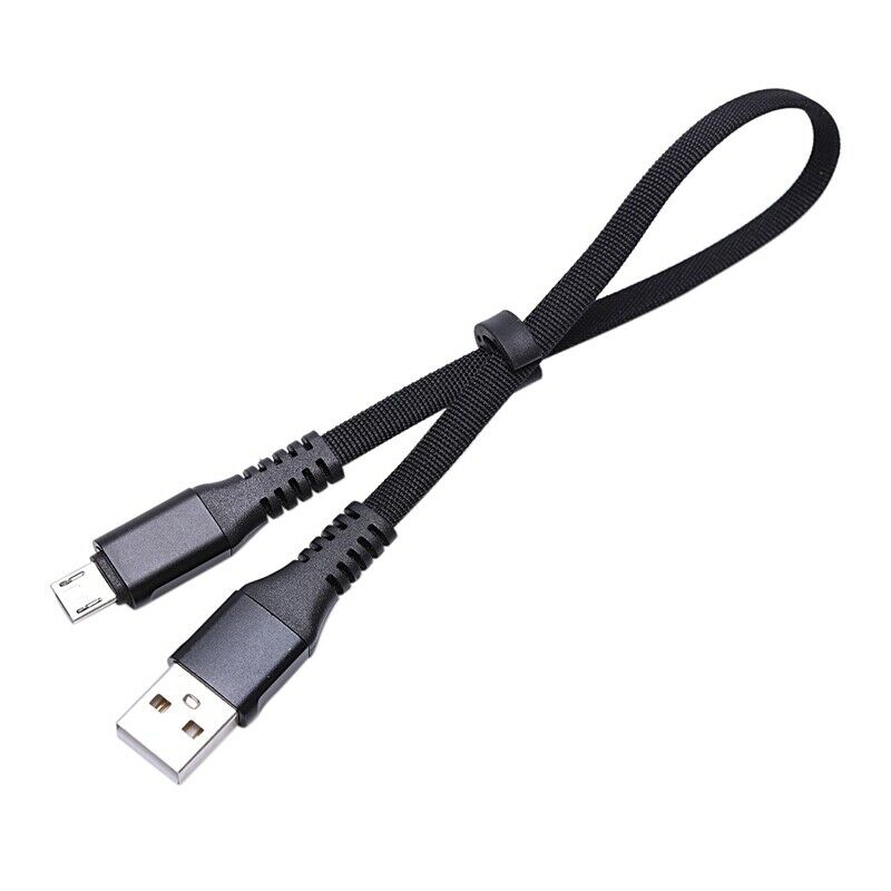 USB to Micro-USB Short Flat Charging Cable with Metal Connector for Android H9U1