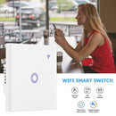 WiFi Smart Wall Touch Light Switch Support Voice APP Remote Control (1C) A