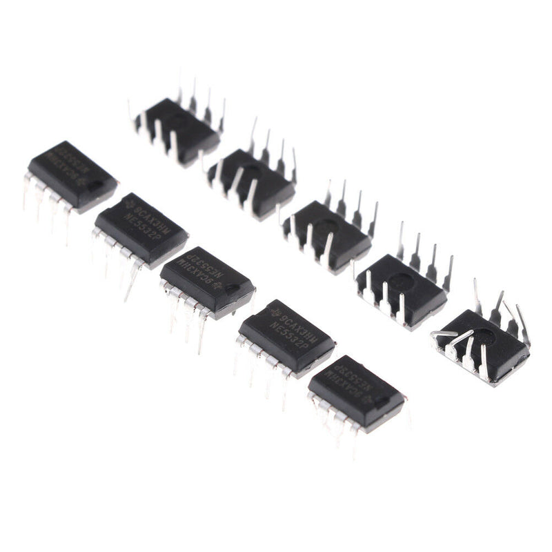 10Pcs NE5532P NE5532 DIP-8 Dual Low Noise Op-Amp TI B Ew
