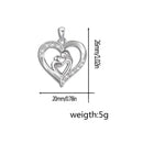 New Mother's Day Gift Mom Child Heart Pendant Chain Jewelry Necklace Love H0B6