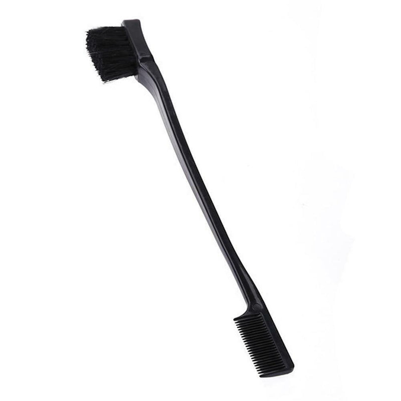 Double Side Hair Edge Brushes Hair Comb Beauty Hairdressing Tools (Black) A