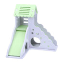 Waterproof Removable Stairs Double Layer Villa Hamster Sleeping Nest(Green)
