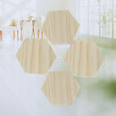 25 Wooden Hexagon Slices Shapes Coaster Wood Craft Blank Plaque DIY