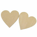Lot of 10pcs 80mm Embellishment Blank Heart Shape Wood for Craft Wedding De