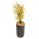 Artificial Succulent Plant Mini Faux Potted Wooden Stump Home Hotel Decor