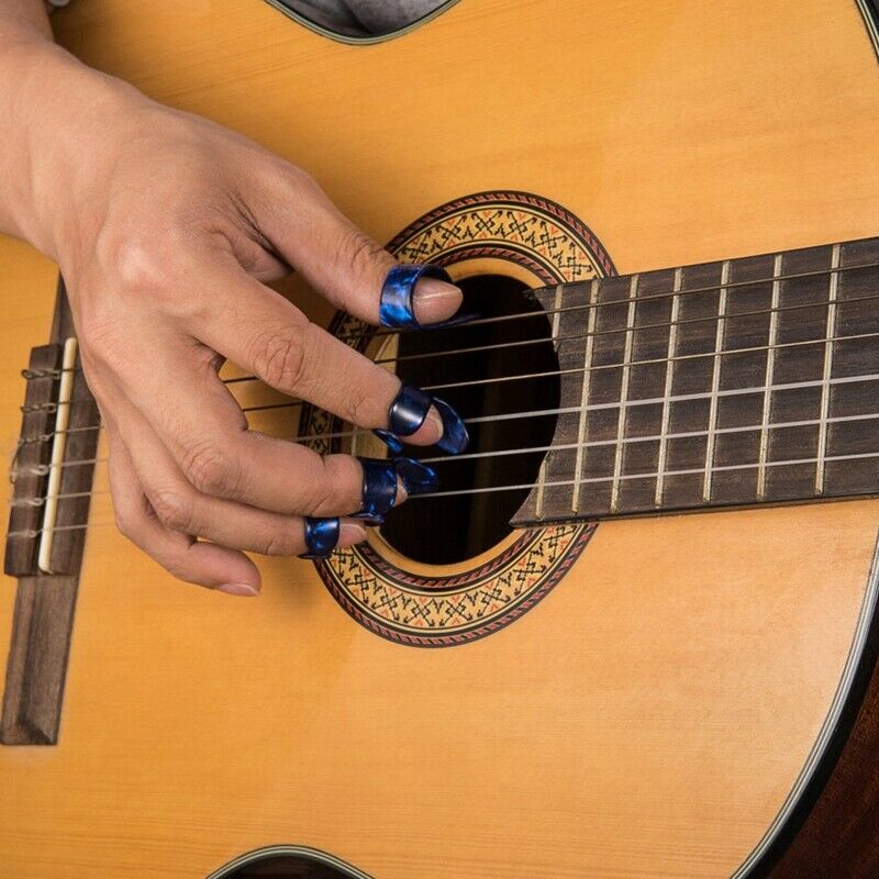Guitar Starter Kit Includes 8 Pieces Guitar Thumb and Finger Picks (Metal a