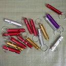 5x Camping Hiking Survival Aluminum Alloy Emergency Whistle With Keyring