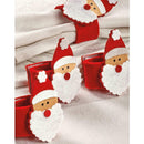 8Pcs Christmas Santa Napkin Rings Serviette Holder Dinner Table Party Decor