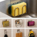 Suction Cup Sink Sponge Holder Metal Towel Scrubbers Soap Drying Shelves Ra