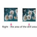 5D round diamond painting cute hedgehog dandelion cross stitch diamond pain B5L1