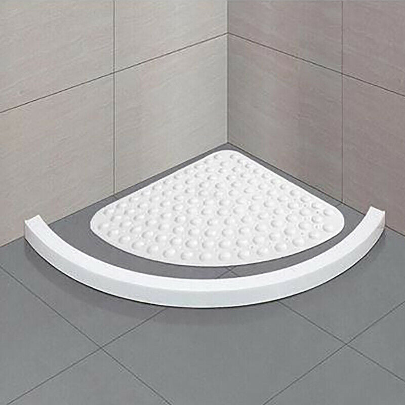 Corner Shower Mat Sector Rubber Anti-Slip Quadrant Bath Mat Anti-Bacterial  R8R3