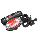New Bicycle 5 LED Front Headlight Flashlight+9 LED Rear Taillight Lamp Kit