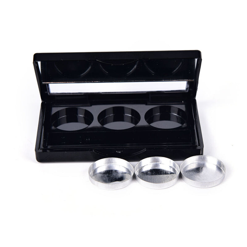 Empty 3 Round Grid Eyeshadow Lipstick Box Case Cosmetic Packing+Palett VhJ Cy
