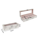 Watch Box Large 6 Men Women Crocodile Grain Leather Display Glass Top Jewel P3H8
