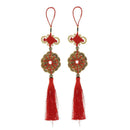 Qing Dynasty Red Chinese Knot Luck Coins Wealth Home Decor Ornament style 4