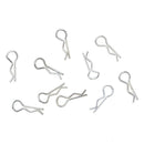 Metal Body Clip Cotter Pins R-Pin for   1/28 RC Car Models, Pack of 10