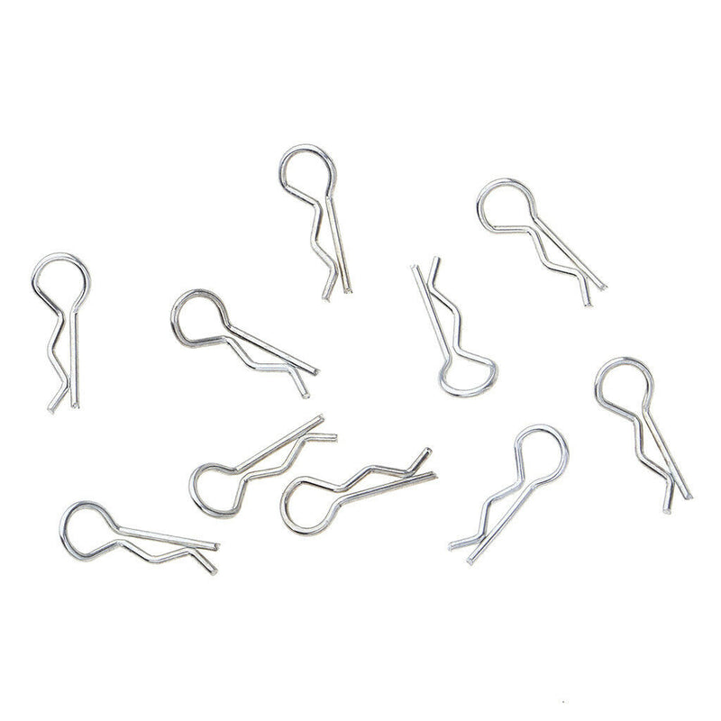 Metal Body Clip Cotter Pins R-Pin for   1/28 RC Car Models, Pack of 10