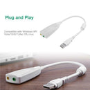 USB 2.0 to 3.5mm Mic Headphone Adapter 7.1 Channel External Sound Card