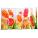 Romantic Tulips Wall Decals for Kitchen Grease Oil Proof Stickers 73*45cm U2R9