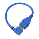SuperSpeed USB 3.0 Male to Female Extension Cable, 90 Degree Adapter Connection,