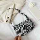 Fashion Zebra Print Women Handbag Tote Small PU Underarm Shoulder Bag (1)