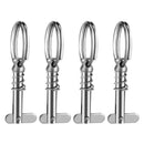 4 Pack Quick Release Pin 1/4 Inch Diameter W/Drop Cam & Spring, Usable Leng