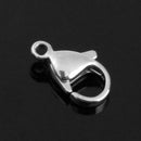 100pcs/Lot 12mm Stainless Steel Lobster Clasps Hooks for DIY Jewelry Making