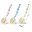 1X(Shower Brush With Bristles And Bath Balls, Back Bath Net With A Long-Sle