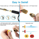 6 Pcs Pressure Washer Wand Extension Stainless Steel Extension Wand 7.5 Ft(