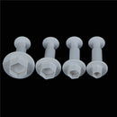 4pcs Hexagon Plastic Cookie Cutter Fondant Cutter Mold Cake Decorating Tool* Gw