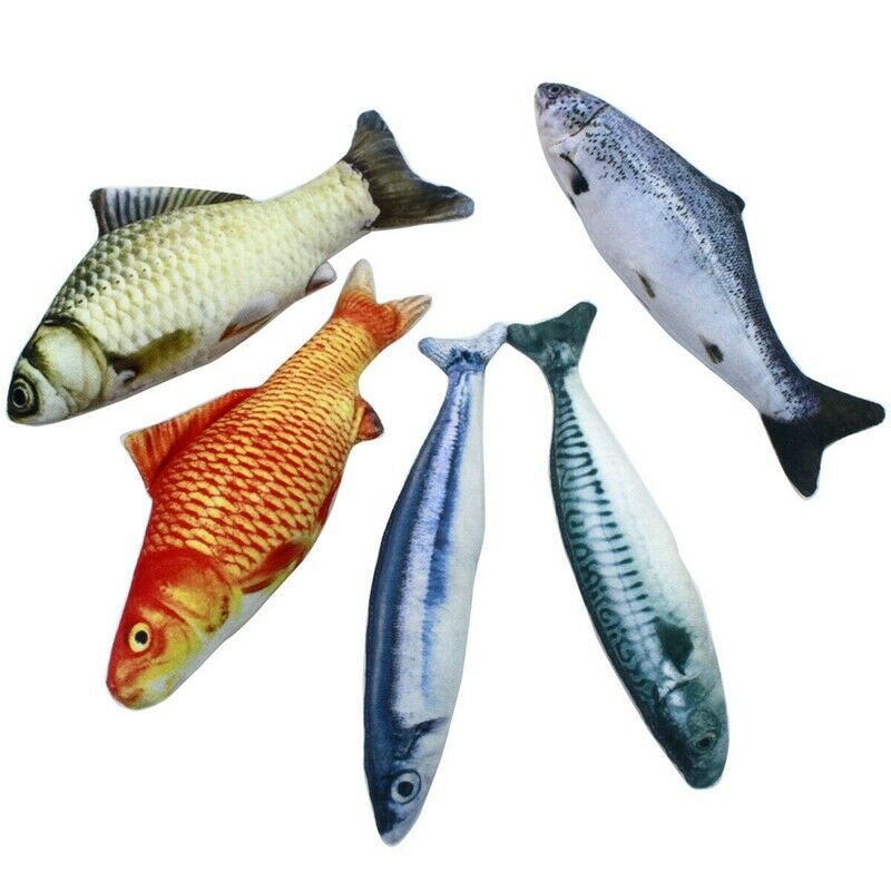 5PCS Catnip Fish Toys for Cat 20Cm Cat Toys Cat Fish Pillow Cat Catnip Toys S9R6