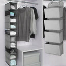 Simple Houseware 4 Pocket Hanging Wall Closet Storage Bag Organizer over Do